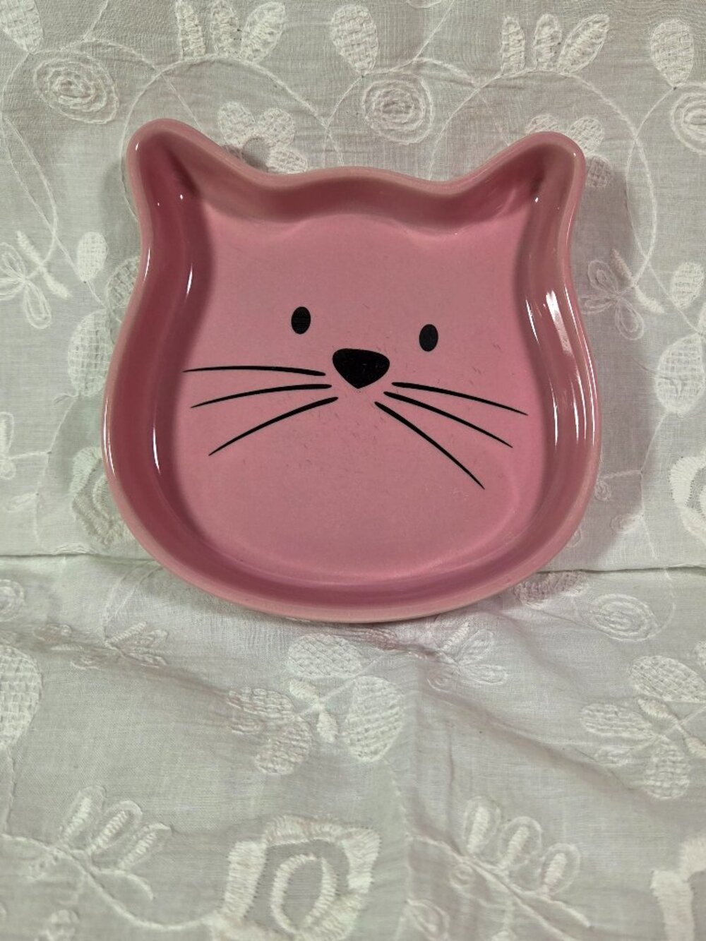 Whisker City Pink Cat Dish